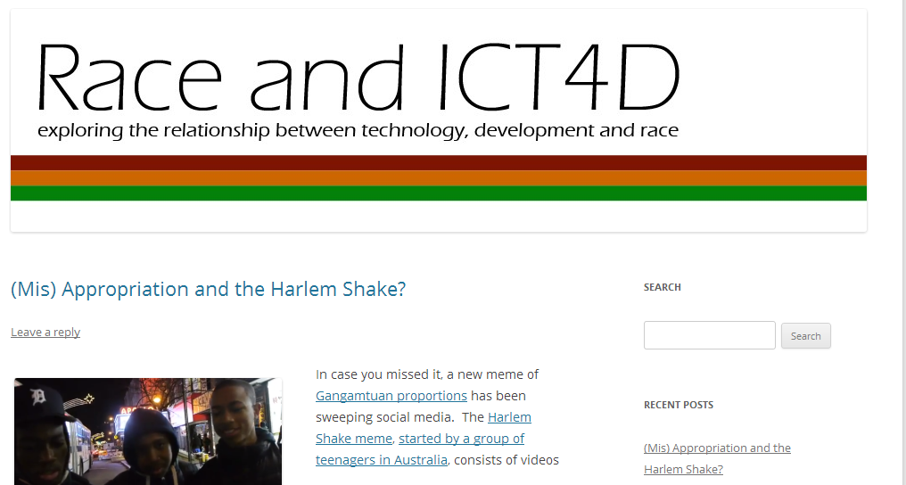 Race and ICT4D: My Public “ThinkSpace”
